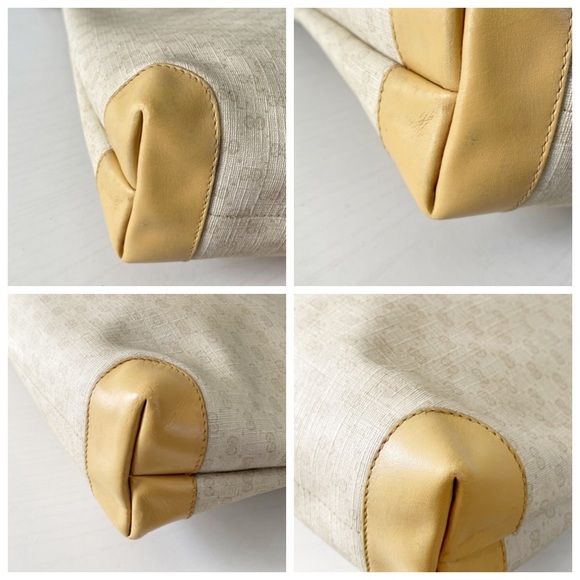 Gucci vintage micro Guccissima monogram canvas and leather Italian stripe bag - Picture 4 of 10